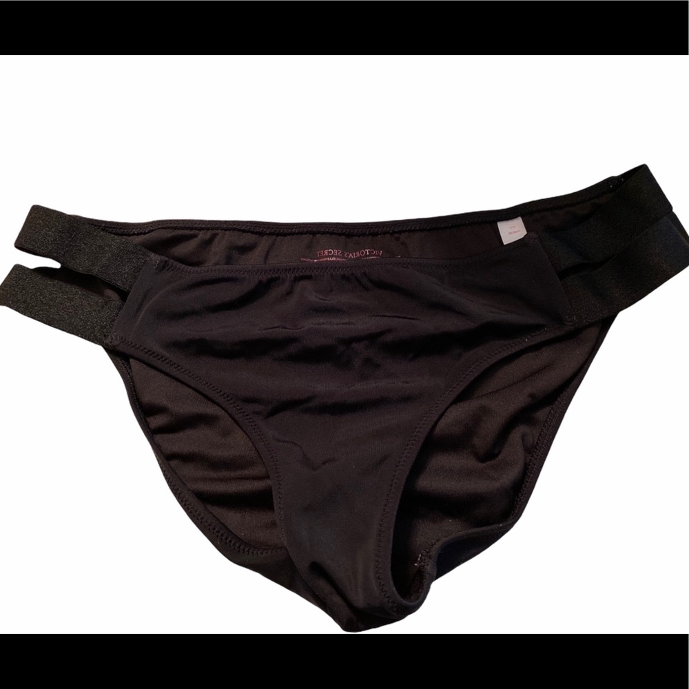 Victoria Secret Medium Strappy Black Bikini Bottom